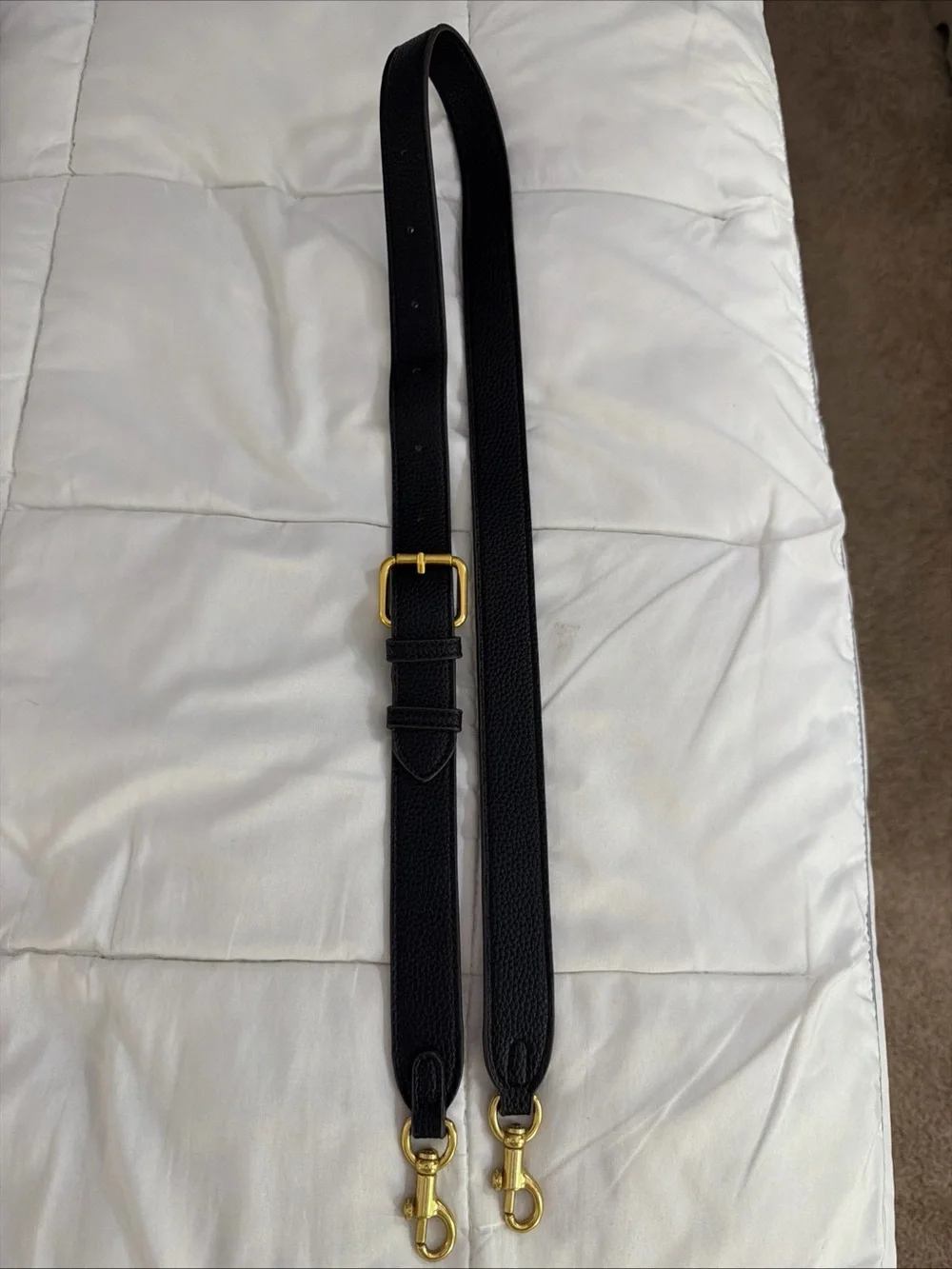 Coach Black Leather D Ring Adjustable Removable Purse Strap - Picture 2 of 5